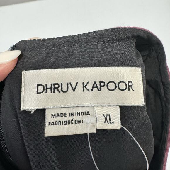 Dhruv Kapoor Anthro Womens Dress XL Purple Sequined Floral Textured Shift Boho - Picture 12 of 14